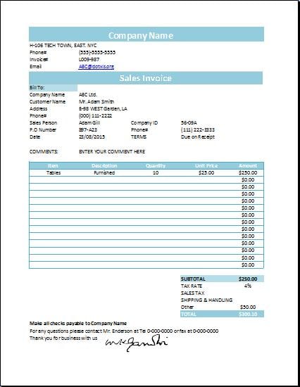 Sales Invoice