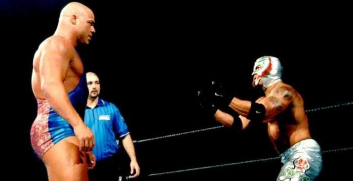 Kurt Angle & Chris Benoit vs. Rey Mysterio & Edge (WWE, No Mercy 2002)