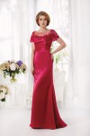 Sexy And Seductive Red Cap Sleeve Lace Mother of the Bride Dresses IDODM0096