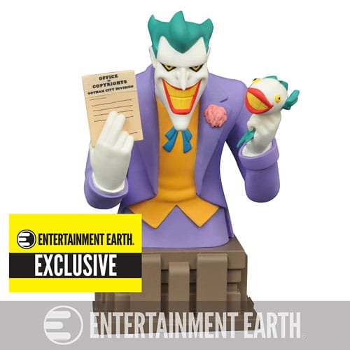 Batman The Animated Series The Joker w/ Laughig Fish Bust Entertainment Earth Exclusive