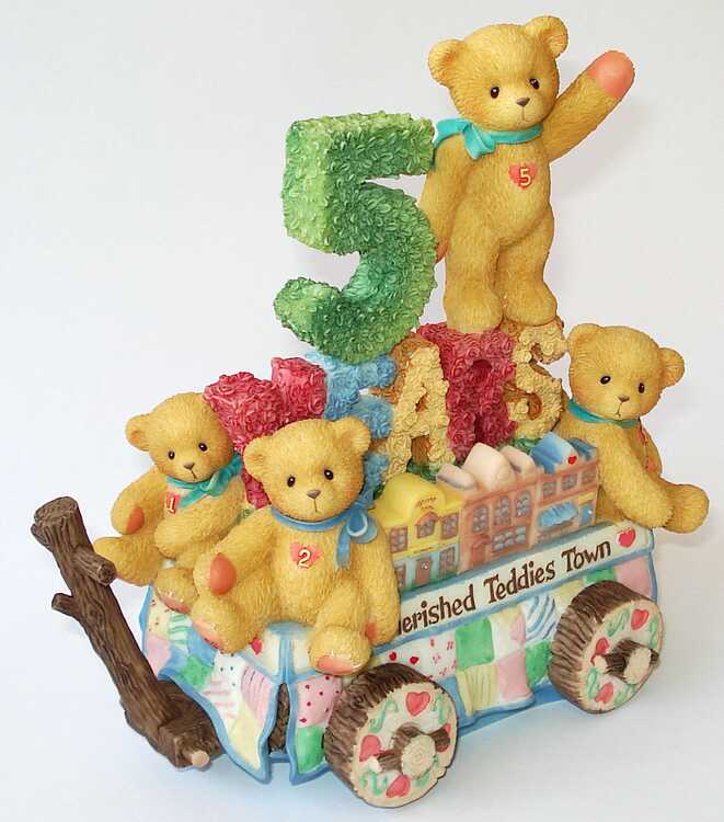 Cherished Teddies - 1999 Members Only Figurine  (5 Years Bears Float)