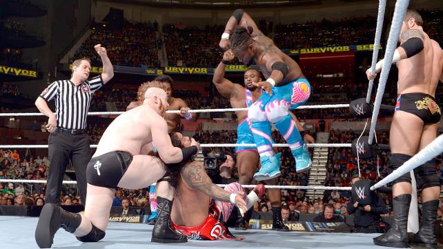 The New Day, Sheamus & Bad News Barrett vs. The Usos, The Lucha Dragons & Ryback (WWE, Survivor Series 2015)