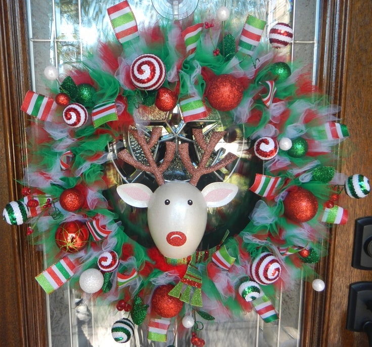 Rudolph the Red Nose Reindeer Christmas Wreath