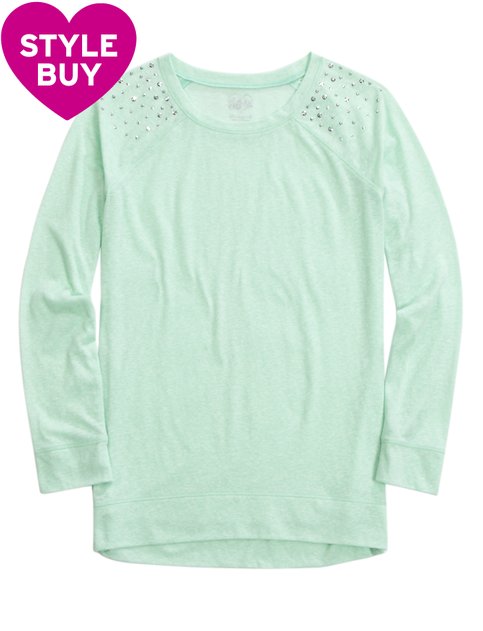 Embellished Raglan Tee