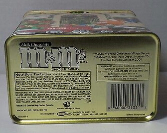 M&M's Train Depot Collectible Tin