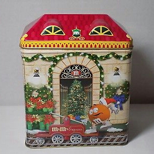 M&M's Train Depot Collectible Tin
